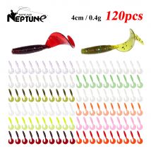 120Pcs Nowa miękka przynęta 4cm0.4g Przynęty wędkarskie Plastikowy silikonowy robak Moggot Grub Lure