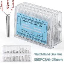 Perni di collegamento del cinturino dell'orologio 360 pezzi 6-23mm perni di chiusura in acciaio senza strato cinturino cinturino braccialetti perni di collegamento strumenti di riparazione per