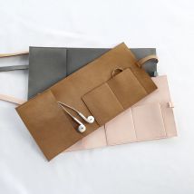 Electronic Accessories Organizer 14mm Microfiber USB Cable Charger Earphone Bags Travel Case Roll Up Gift Pouch Cord Jewelry Bag