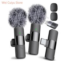 Micrófono Lavalier, micrófono inalámbrico para grabación de Audio, carga tipo C, micrófono portátil con cancelación de ruido para iPhone, PC, tableta y cámara