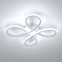 Luz de techo LED moderna, lámpara de techo creativa con diseño de flores de 30W, iluminación de techo semiempotrada
