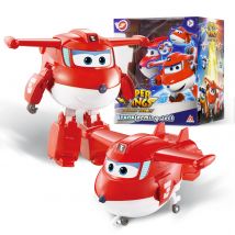 Super Wings S8 5 Zoll NEU JETT Transforming Deformation Transforming von Flugzeug auf Roboter in 10 Schritte Actionfiguren Kinderspielzeug