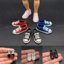 1/12 Scale Male Female Shoes Low-cut Canvas Model For 6 Inches Figma SHF BJD Dam TBLeague Action Figures Dolls Toys Gifts Fans