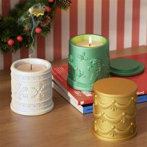 Boowan Nicole Weihnachts geschichten Kerzen glas Silikon form und Nachfüll form handgemachte Jesmonite und Beton Kerzen gefäß form