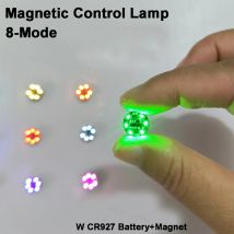 8Mode Drahtlose LED Magnetische Steuerlampe Magnet Induktion Blinkende Flow Lights + Button Batterie + Magnet DIY Spielzeug Modell Multi Farbe