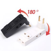 4-in-1-EU-Stecker, Steckdose, 180-Grad-Drehung, Stecker-Adapter, EU auf US-Verlängerung, tragbarer Stromkonverter, Steckdosen-Adapter