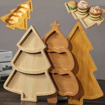 Weihnachten Holz Baum geformte Platte Süßigkeiten Snack Dessert Servier gericht für Lebensmittel