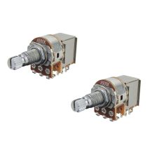 FLEOR 2PCS Gitarre Push Pull Potentiometer Lange Welle Töpfe 250K / 500K für E-gitarre Bass