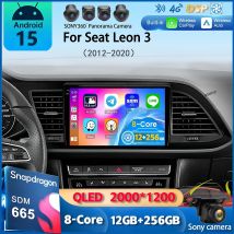 Android 15 Carplay Radio de coche para Seat Leon 3 2012 2013 2014 2015 - 2020 navegación GPS reproductor Multimedia estéreo wifi + 4G Auto BT