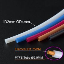 ZWEI BÄUME 1M 2M 4M PTFE Rohr Teflonto Rohr Bowden Extruder 1,75mm ID 2mm OD4mm Filament rohr für Ender 3 3D Drucker Teil
