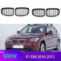 Neuer Look, Auto-Kühlergrill, vorne, Niere, glänzend, 2-zeilig, Doppellamatte, für BMW X1 E84 2010–2015, Autozubehör, hohe Qualität