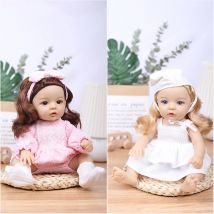12 Zoll Mini Puppe voller Vinyl Baby puppe weiche Haut niedlichen Make-up Gesicht mit Mode Kleidung für 3-6 Kinder Geschenk