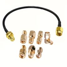 SMA-Stecker auf SMA-Buchse, 15 cm, mit 7 Einheiten, SMA-Adaptern, SMA-Stecker, SMA-Buchse, RPSMA-Stecker