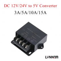 LYNNDM DC 12V-24V zu 5V Elektrischer Spannungswandler 3A 5A 10A 15A Step-Down-Spannungs-Mini-Stromversorgungsmodul für Auto-LED-Anzeige