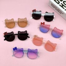 2025, modische neue Kinder-Sonnenbrille mit Schleife, niedliche, katzenförmige Baby-Sonnenbrille, trendige Mädchen-Sonnenblenden