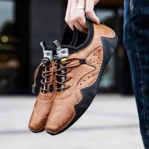 2023 neue Leder Casual Schuhe Männer Turnschuhe Flache Bequeme Männer Handgemachte Schuhe Luxus Mode Faulenzer Hohe Qualität Männer Schuhe