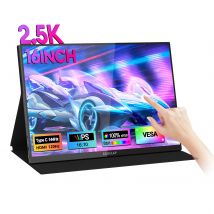 ZEUSLAP 16" 2,5K 144Hz tragbarer Touchscreen-Monitor 2560*1600 100% sRGB 500Cd/m2 Reiseanzeige für Laptop-Computer