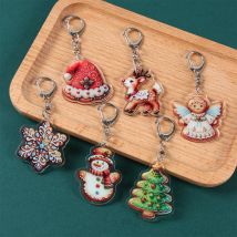 Weihnachten Schlüssel bund Anhänger Weihnachts baum Elch Schneemann Schlüssel ring Frohe Weihnachten Dekor für Zuhause 2024 Navidad Noel Frohes Neues Jahr Geschenk