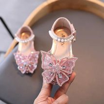 Letnie sandały dziewczęce modne cekiny Rhinestone Bow dziewczęce buty księżniczki buty dziewczęce sandały na płaskim obcasie rozmiar 21-35