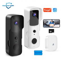 Timbre de puerta con vídeo WIFI de 1080P, timbre de puerta inteligente Tuya para casa, cámara de seguridad inalámbrica, aplicación SmartLife, detección de movimiento PIR