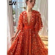 Glitzerndes Abendkleid in A-Linie, bezaubernde Applikationen, Perlenstickerei, Cocktail-Halbarm, maßgeschneidertes, luxuriöses Party-Geburtstags-Abschlussballkleid