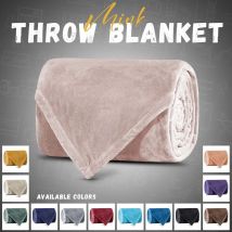 Extra Large Solid Color Fleece Throw Blanket for Couch 300GSM Super Soft Blankets and Throws, Cozy, Plush, Lightweight