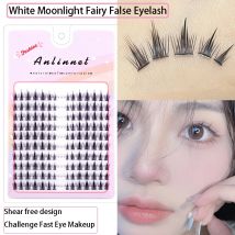 140 clusters of white moonlight eyelashes, professional makeup tools, personal cluster, Korean grafting fake eyelashes, novice