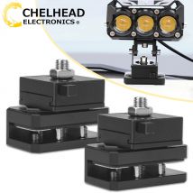 Universal Quick Release Bracket Hood Led Ditch Pods Work Cube Lights Mount Holder for SUV 4X4 Offroad Cars Adjustable Black