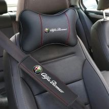 Auto Cintura di Sicurezza Proteggere Spalla Pad Copertura Poggiatesta Collo Cuscino Per Alfa Romeo 4C 159 Spider Giulia Giulietta 156 Tonale Mito 147