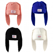 Etichetta di marca di lusso cappello lavorato a maglia inverno lungo carino orecchio di coniglio cappello da coniglio per donna uomo personalità del partito coppia cappello berretti Skullies