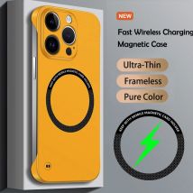 Custodia per telefono in tinta unita senza cornice magnetica ultra sottile di lusso per Magsafe iPhone 13 12 Mini 11 Pro XR X XS Max Cover antiurto
