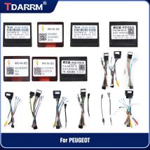 For PEUGEOT 301/308/308S/3008/408/508/307/607/407/207/206/C2 Car Wiring Harness Adapter Canbus Decoder Android Radio Power Cable
