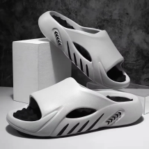 Chinelos de massagem de eva masculinos de verão ao ar livre indoor caminhadas praia sapatos casuais fundo macio chinelos confortáveis tamanho grande 44/45