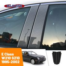 Für mercedes benz e klasse w210 s210 2012-2015 1995 2002 kohle faser fenster tür säule deal b c säulen pfosten abdeckung verkleidung aufkleber