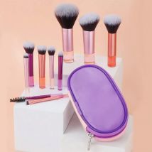 10-Farben-Mini-Make-up-Pinsel für Reisen, tragbares Make-up-Werkzeug, Make-up-Puff – Palm-Pinsel, professionelles Make-up-Werkzeug-Set, Weihnachtsgeschenk