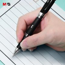M&G 6 Stück Gelstifte, 1,0 mm, schwarz, Signatur, großes Fassungsvermögen, Carbon-Spezialstifte, Studenten-Übungsstift, glattes Schreiben, schnell trocknend