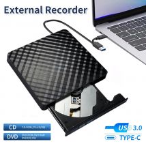 2-in-1 USB 3.0 Typ C Externer DVD RW ROM CD-Player Schriftsteller Leser Optische Laufwerke für Laptop Desktop-Computer Tragbarer DVD-Brenner