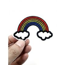 Rainbow Size:4.7X7.2cm Patches Embroidery Patch Applique Ironing Clothing Sewing Supplies Decorative