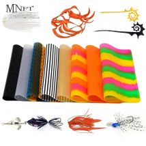 MNFT Weiche Silikonfolie für Salzwasserfischen, Jig-Haken, Wackeln, Fliegen, Tintenfisch, Röcke, Fliegenfischen, Köder, Bindematerial