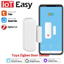 Tuya Zigbee Door Sensor Window Sensor Contact Sensor For Smart Home Smart Life APP Remote Control Compatible with Alexa