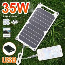 35W Sunpower Pannello solare portatile 5V Piastra solare con USB Sicuro Stabilizzare il caricatore per il telefono della banca di potere Campeggio esterno Casa RV Regalo