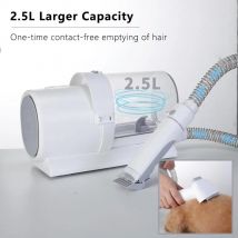 Vakuum-Kit für die Tier pflege zum Verschütten mit 2,5 l großem Fassung vermögen, Vakuum-Groomer mit 5 Werkzeugen für die Tier pflege, perfekt für Hunde und Katzen