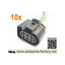 Factroy Sale 10pcs LSU 4.2 Sensor Connector Pigtail Case For VW 1J0973733 6-Way 350 Plug Wiring Harness 12" 1J0 973 733