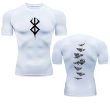 Frühling und Sommer Herren Rashgar Top Milchseide Kurzarm Bodybuilding Fitness Schnelltrocknendes Kompressions-Tight-T-Shirt S-3XL