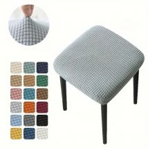 1PC Hocker Abdeckung Stuhl Abdeckung Dressing Hocker Abdeckung Elastische Stuhl Protector Schonbezug Abnehmbare Staub Abdeckungen Quadratische Sitzbezüge