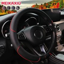 Ein Ledergeprägter farbiger Streifenbesatz für Autos ohne Innenfelge, Lenkradbezug, passend für 14,5–15 Zoll 37–38 cm große Autozubehörteile