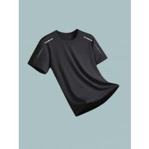 Ice Silk Running Shirts Men Loose Printing Short Sleeve Top Basketball Gym Sportswear For Male Fitness Workout Quick Dry Tee