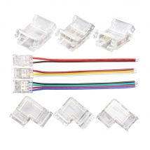 5PCS LED Streifen Stecker COB SMD 2Pin 3Pin 4Pin 5mm 8mm 10mm L-Form Streifen zu Streifen Schweißen-Freies für RGB CCT LED Streifen Lichter