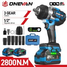ONEVAN 2800N.M Torque Brushless Electric Impact Wrench 5 Speed Cordless Wrench Screwdrive Power Tool  For Makita 18V Battery Pin