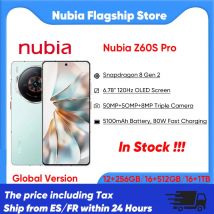 Zte Nubia Z60S Pro 5g Smartfon Snapdragon 8 Gen 2 6,78'' Ekran Oled 120 Hz Szybkie ładowanie 80 W Aparat 50 Mp Android 14 Google Play Global Version